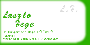 laszlo hege business card